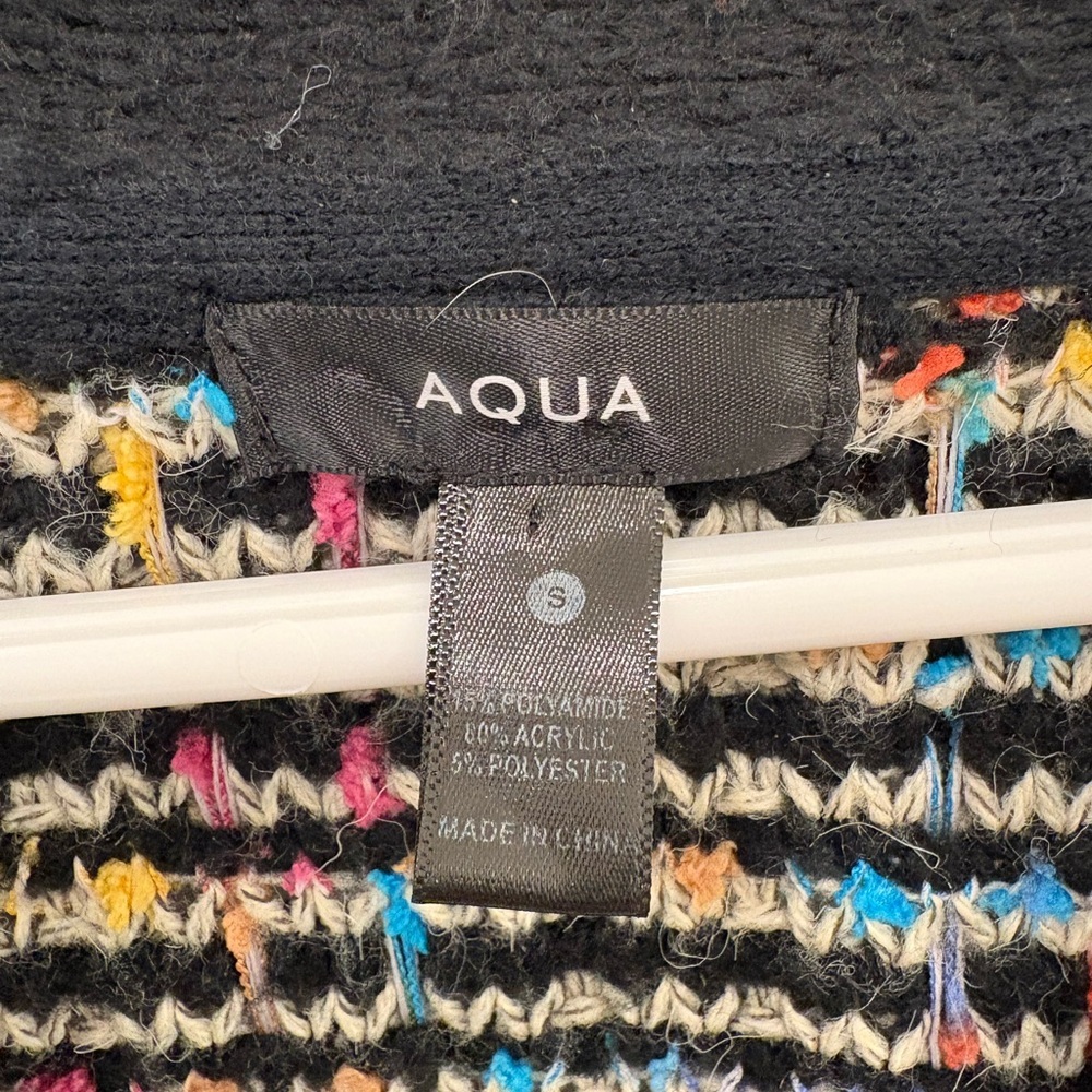 AQUA Chanel Style Tweed Knit Cardigan Size Small - Picture 3 of 12